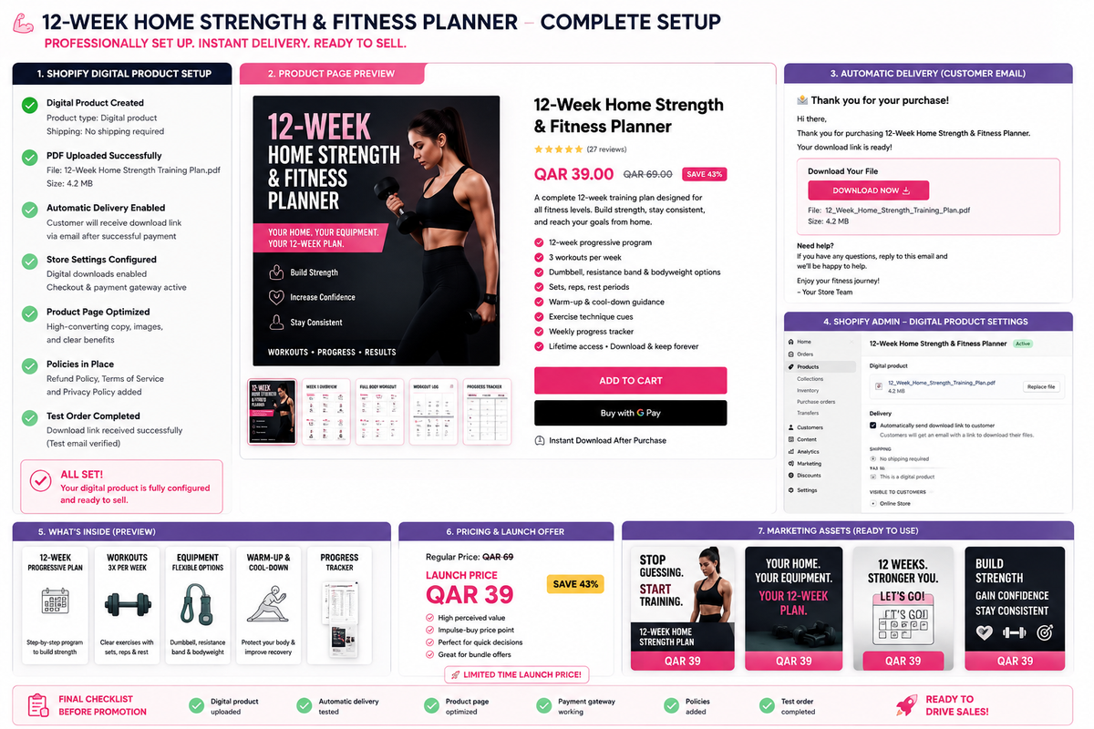 12-Week Home Strength and Fitness Planner